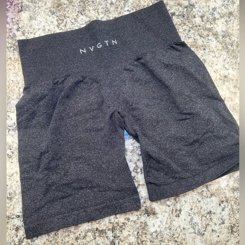NVGTN grey spandex shorts, size small, like new